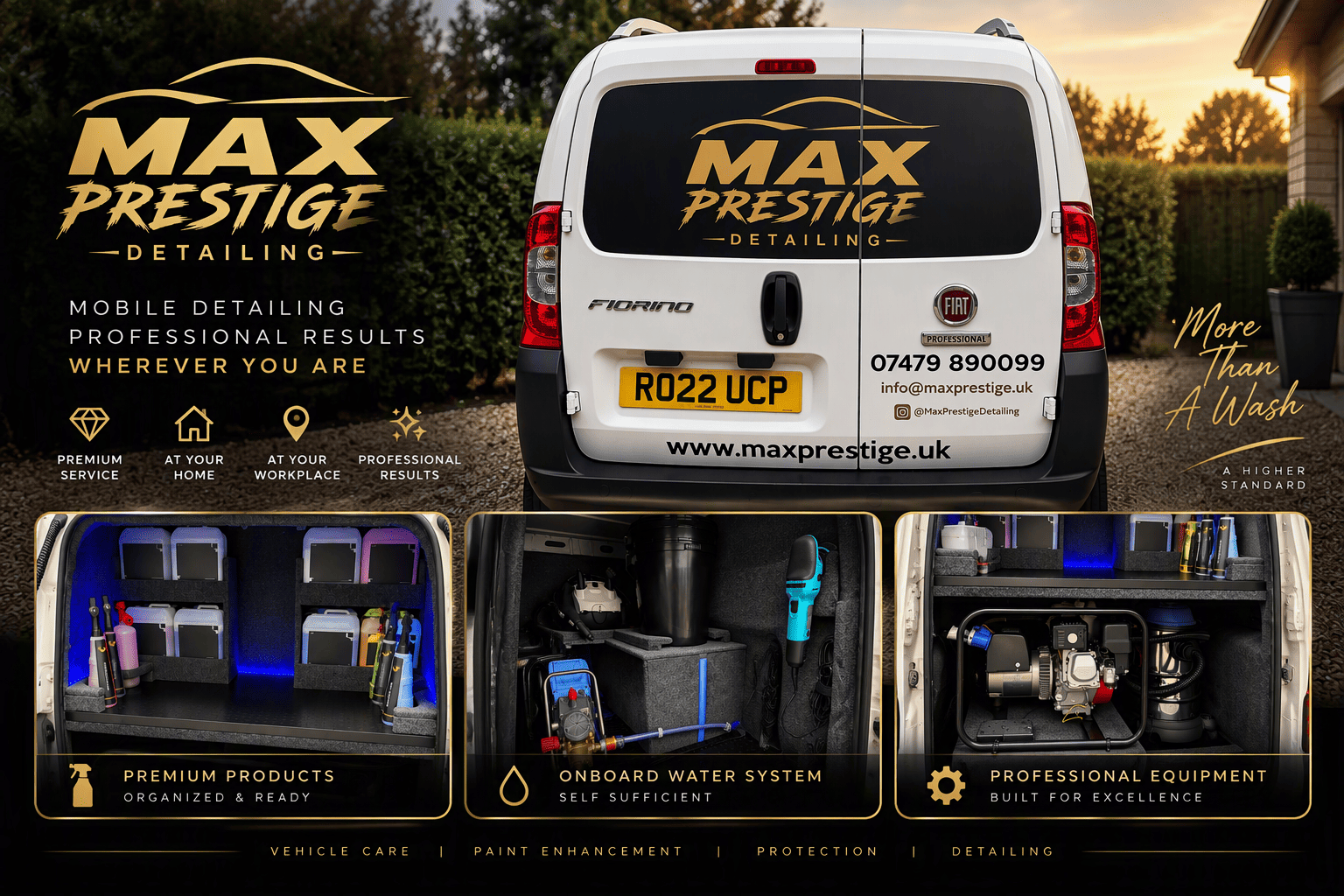 Detailing specialist working on car